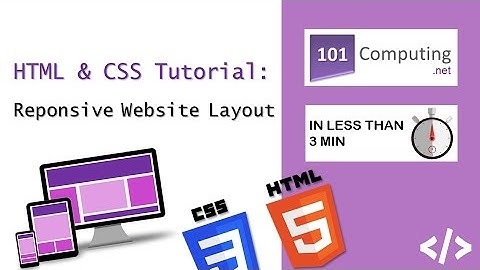 Responsive Website Layout - in less than 3 minutes