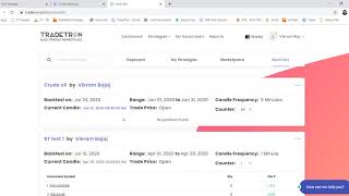 How to Backtest your Strategy on Tradetron Guía