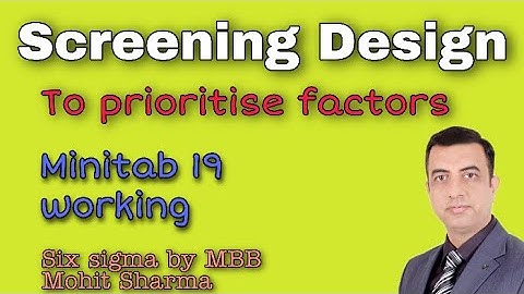 How to create and analyze Screening Design in Minitab 19