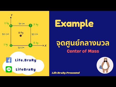 [ฟิสิกส์ / สมดุลกล] : ตัวอย่างการคำนวณ จุดศูนย์กลางมวล (Ep.2) | Life BraRy