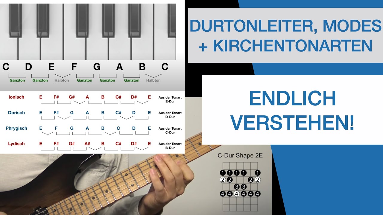 DURTONLEITER, MODES UND KIRCHENTONARTEN endlich verstehen - (nicht) nur FÜR GITARRISTEN