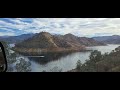 The enchanting view of pine flat lake along side of trimmer springs road