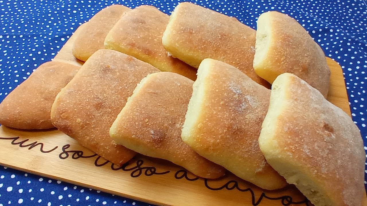PANINI FATTI IN CASA - BUONI, FACILI E GOLOSISSIMI - PANE CIABATTA FATTO IN CASA -CON FARINA DI RISO