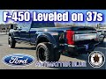 2.5&quot; Leveled on 37s-2022 ANTIMATTER BLUE Ford F-450 Platinum RESERVE EDITION