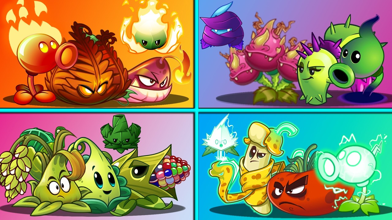 Random 4 Team Plants + MINT Battlez - Who Will Win? - PvZ 2 Teams Plant Challenge