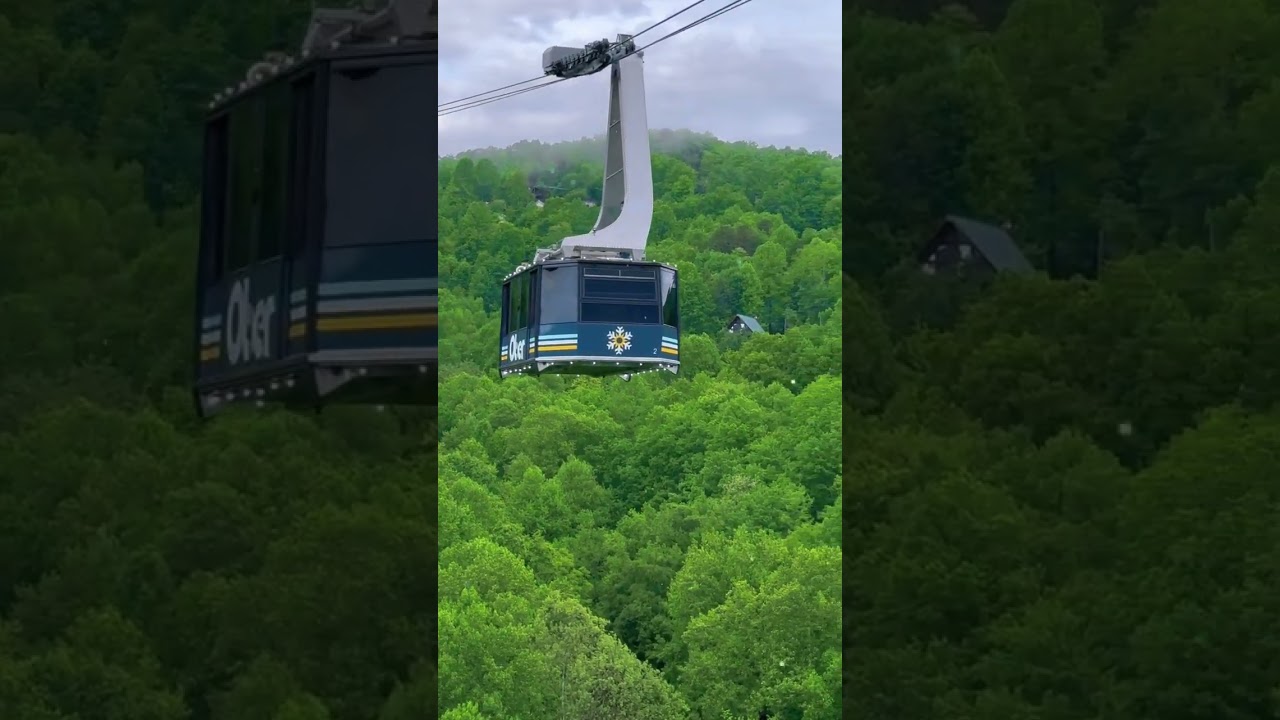 Ober Mountain Aerial Tram in the rain