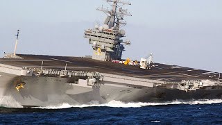 HIGH-SPEED TURNS! As Nimitz-class SUPERCARRIER Performs Extreme Rudder Tests During 2017 Sea Trials!