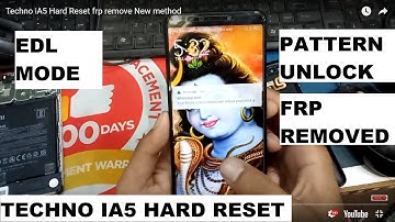 Techno iA5 Hard Reset  New method 2019