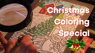 ASMR - Coloring a Christmas Scene with Glitter Gel Pens ❄️☃️ (Soft-Spoken) screenshot 2