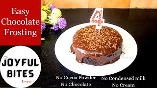 To watch this video in english - https://youtu.be/alkxhiq90m4 no cocoa
powder, chocolate, cream, condensed milk easy chocolate frosting (in
tamil) thi...