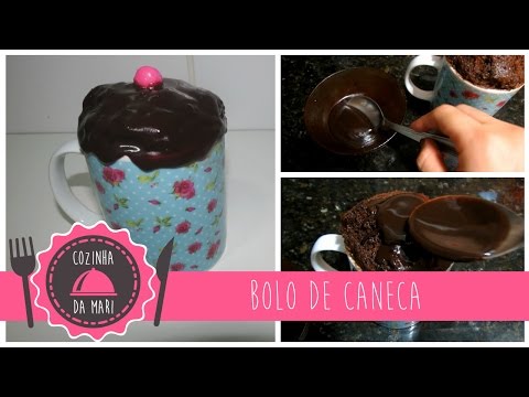 BOLO DE CANECA NO MICROONDAS + CALDA DE CHOCOLATE | PRONTO EM 5 MINUTINHOS!