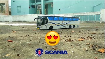 RUNNING VIDEO OF SCALED MODEL SCANIA BUS | APSRTC AMARAVATI SCANIA BY TARUN TEJA