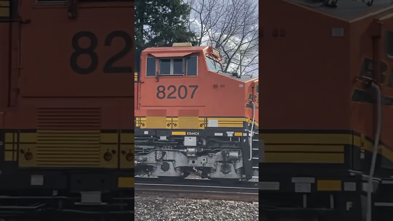 BNSF ES44C4 leads mixed freight