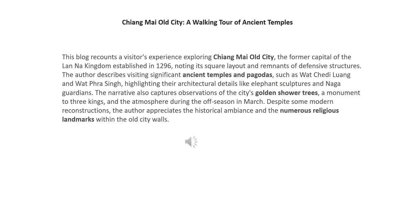 Chiang Mai Old City  A Walking Tour of Ancient Temples