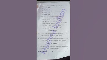 bA4th sem History question paper 2022