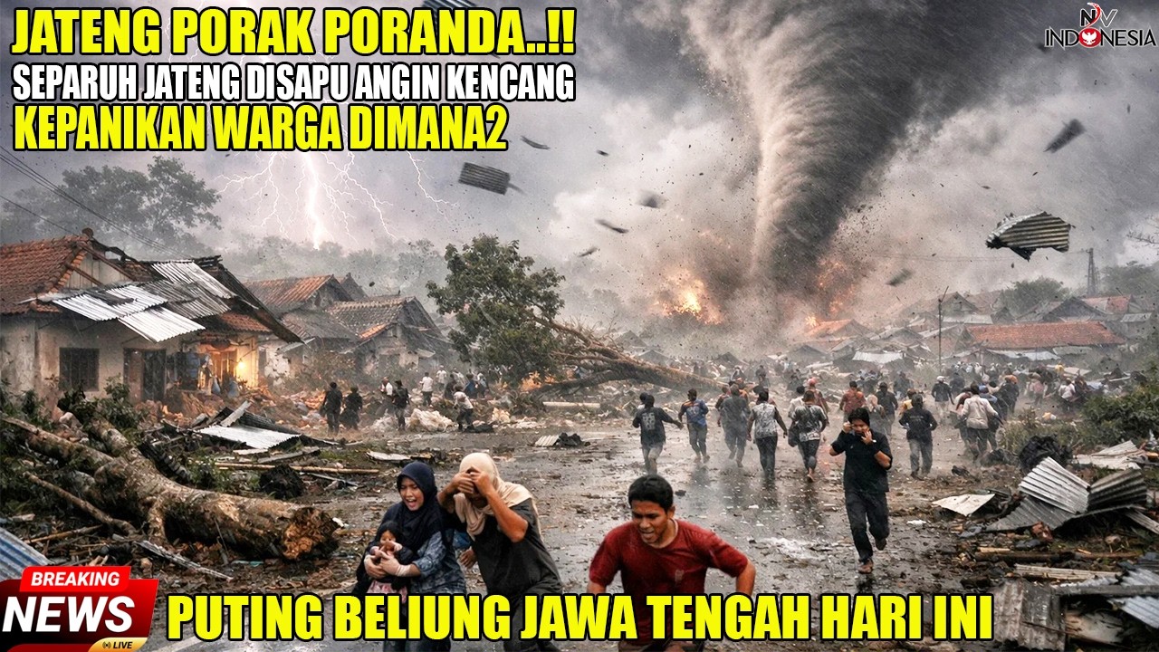 JATENG PORAK PORANDA.! SEPARUH WILAYAH JATENG DIHANTAM ANGIN KENCANG | CUACA EKSTREM JATENG HARI INI