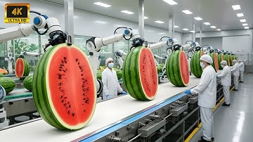 Inside the Factory: Watermelon Juice Factory Line, Raw to Bottled (How It’s Made)