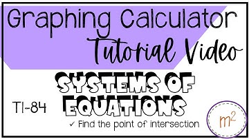 Solve a System of Equations Using the Graphing Calculator