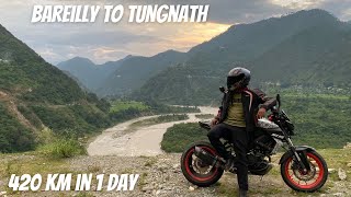Bareilly to Tungnath 420 KM long Ride in one Day | PS MotoTube