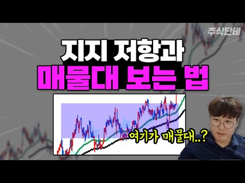   초등학생도 알수 있게 진짜 쉽게 기법 알려 드립니다 지지저항 매물대 보는 법 주식단테