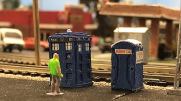 AJS Model Railway N scale layout update #60 - Scratch built “Tardis”card stock paper (Shorty)
