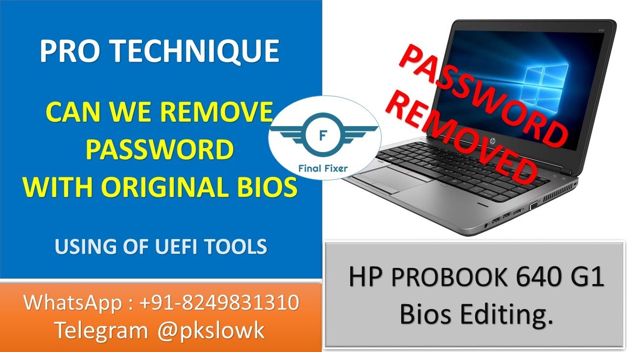 How to reset HP bios administrator password Notebook / ProBook 13