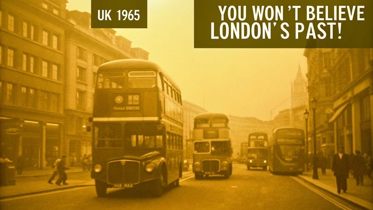 🇬🇧 London Streets in 1965 – A Walk Down Memory Lane | Swinging Sixties UK 🇬🇧