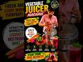 Vegetable Juicer Machine | Beetroot Carrot Juice Machine | Commercial Juice Extractor