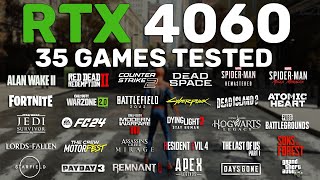 RTX 4060 Test in 35 Games  1080p  1440p  DLSS 3 + FG OFF/ON  Ray Tracing OFF/ON