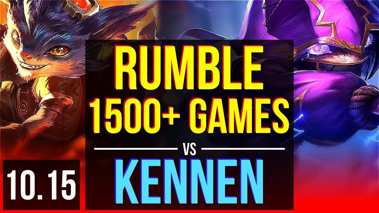 RUMBLE vs KENNEN (TOP) | 1500+ games, 1.1M mastery points, 2 early solo