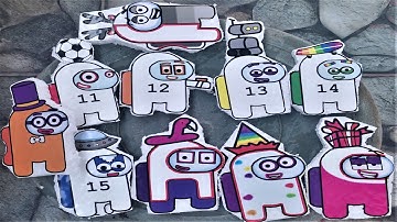 Looking for Numberblocks Puzzle Tetris Among Us 11 - 20 Space ASMR Numberblocks Satisfying Video