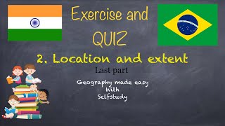 Last part exercise and QUIZ geography lesson 2 location and extent Maharashtra board  std 10