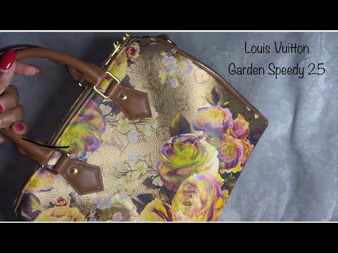 LOUIS VUITTON Speedy Bandouliere 25 LV Garden Monogram Shoulder Bag Gold  M21317
