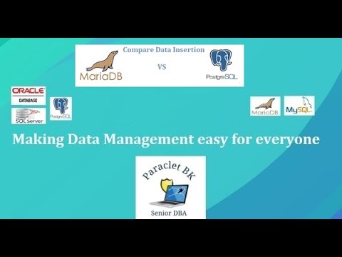 Comparing performance inserting 15 000 000 records between MariaDB database and PostgreSQL database