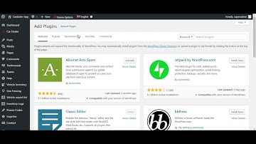 API Plugin Installation For Car Dealer WordPress Themes