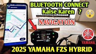 2025 Yamaha Fzs Hybrid Bluetooth Navigation How To Connect Bluetooth And Use It ? Jd Vlogs Delhi