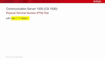 How to Use the Avaya CS 1000 PTN Tool