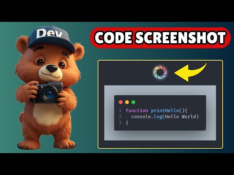How to Take Screenshot of Code in Visual Studio Code