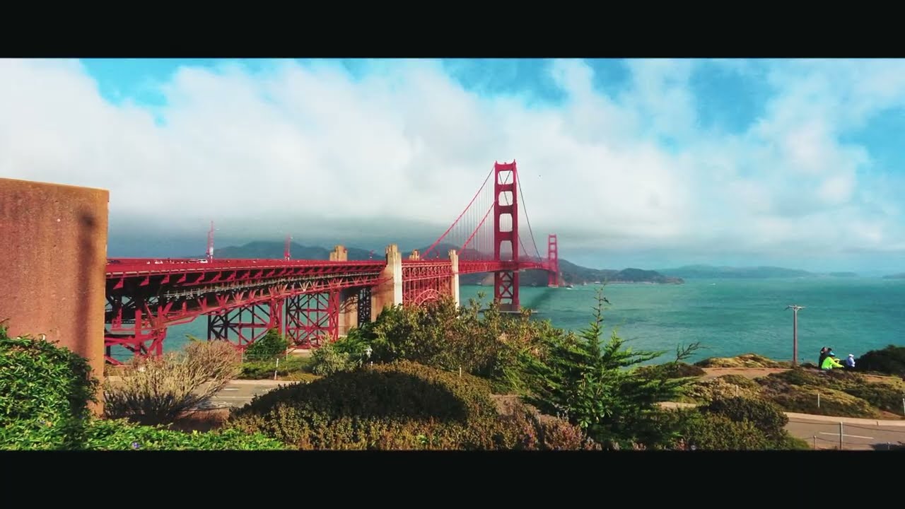 Biking thru the Presidio to Golden Gate Bridge in San Francisco