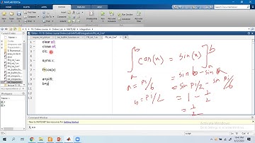 Integral value using MATLAB function