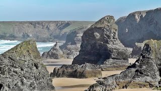 Relaxing Scenes and Sounds of Cornwall  Bedruthan Steps