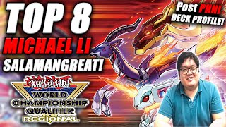 YuGiOh! PHNI Regional Top 8: Salamangreat Deck Profile [ft. Michael Li] Lubbock TX 2024!