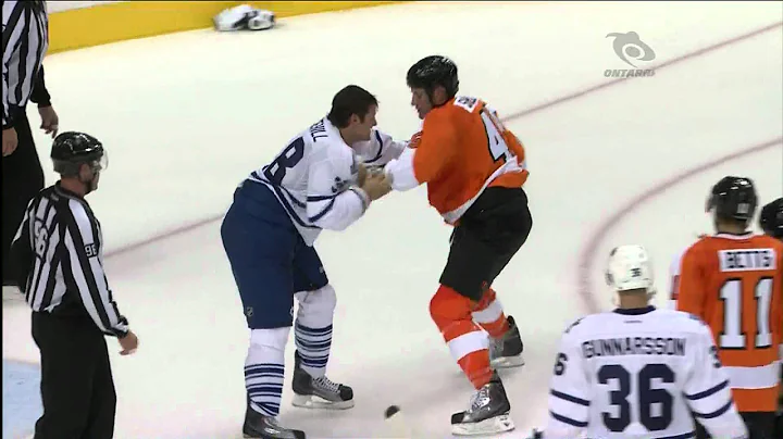 Leafs @ Flyers - Shelley Boards Boyce Fights Roseh...