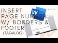 INSERT PAGE NUMBERS WITH BORDERS AND FOOTER - Part 2 | (for Research paper / Thesis / Practicum)