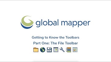 Getting to Know the Global Mapper Toolbars: The File Toolbar