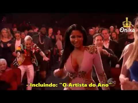 Nicki Minaj recebendo o prêmio de Melhor Álbum [Legendado/PT/BR] (AMA's 2015)