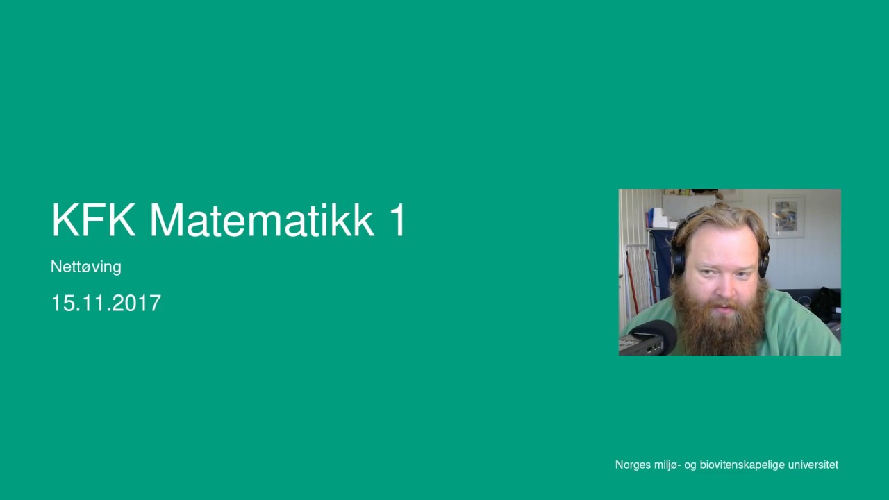 Matematikk 1: Nettøving 15.11.2017