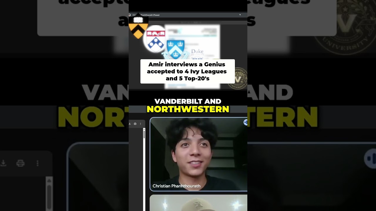 Accepted to 4 Ivy Leagues and 5 Top-20's but rejected from MIT!