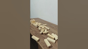 slow motion effect jenga reversed