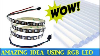 Amazing Idea Using RGB LED And Hot Glue Stick